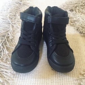 FAB Kids Black on Black Hightops